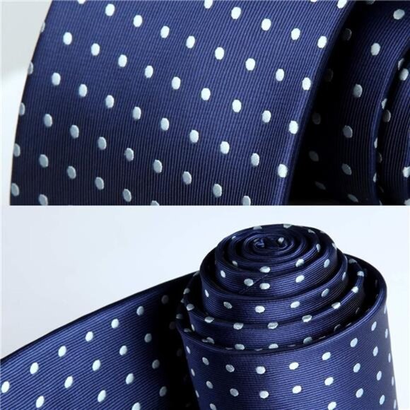 Mens Ties and Pocket Square Set Business Elegant Ties for Men Classic - Picture 5 of 6